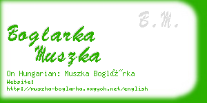 boglarka muszka business card